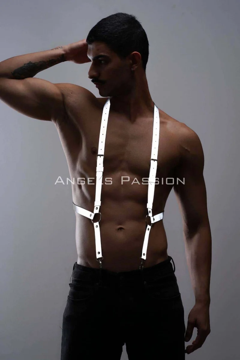 Reflektörlü (karanlıkta Yansıyan) Erkek  Pantolon Askısı, Parlayan Erkek  Kemer Brfm29