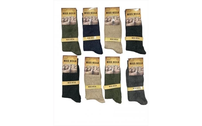 Miss Bella Lamswool Kışlık Erkek  Çorap 8 Adet