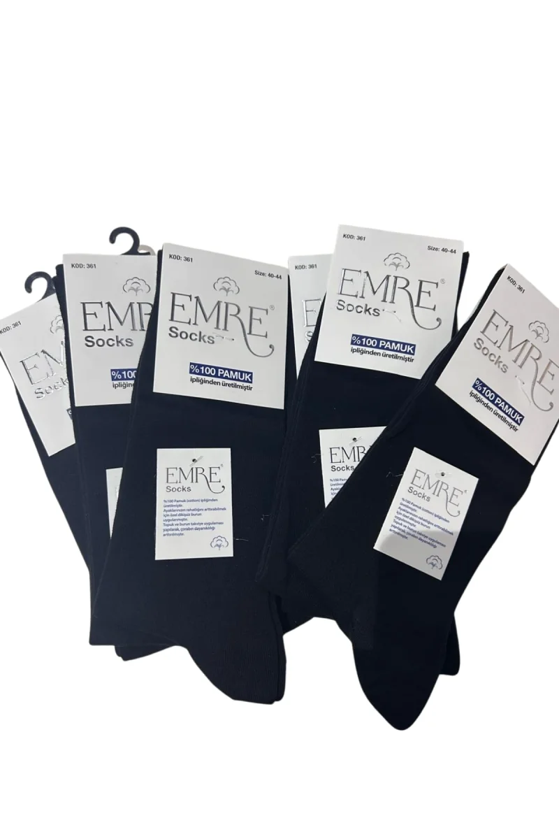Emre Erkek  Dikişsiz Çorap 100% Pamuk - 6 Adet