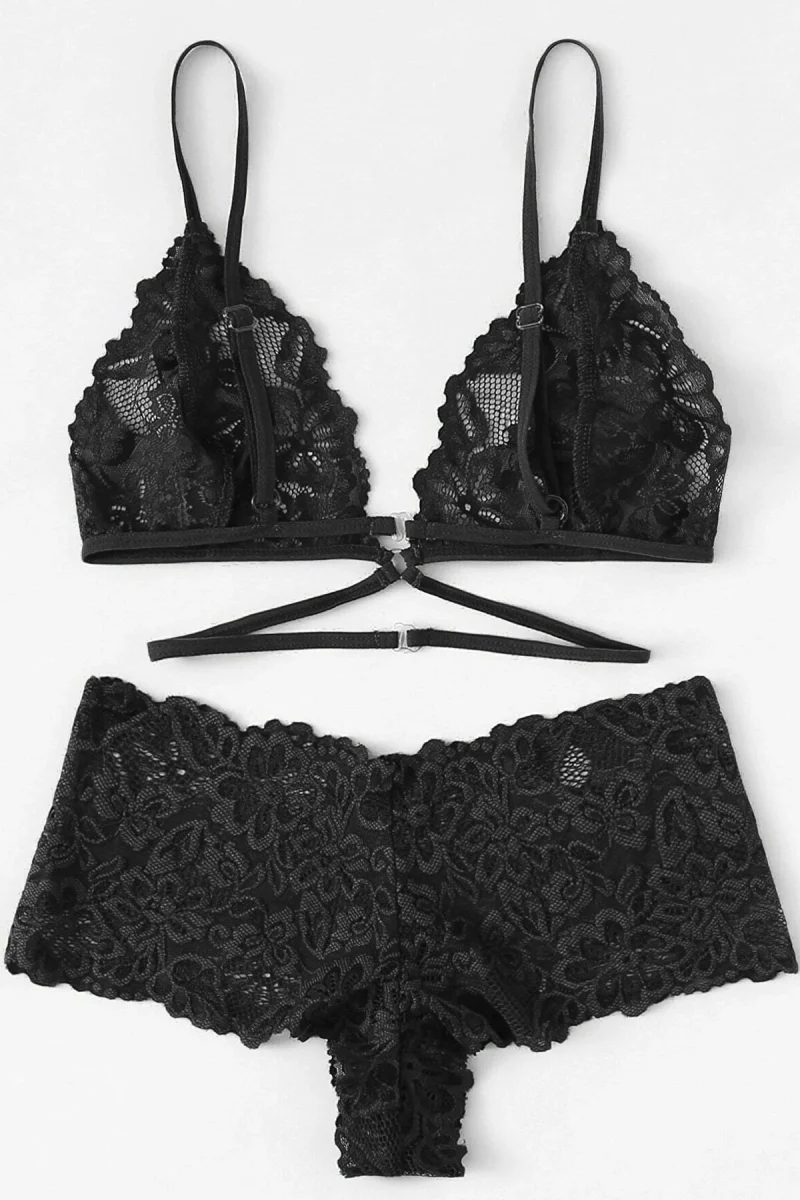 Kadın Siyah Özel Şık Sütyen Külot Takımı