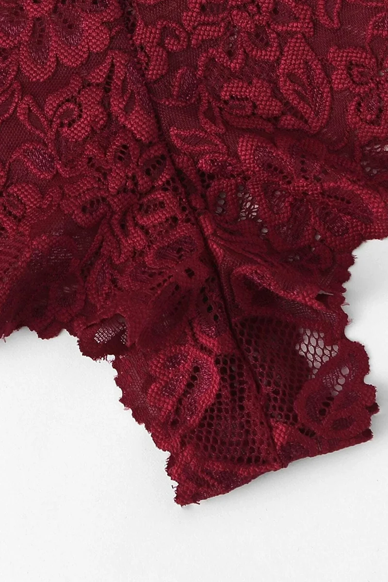 Kadın Bordo Özel Şık Sütyen Külot Takımı