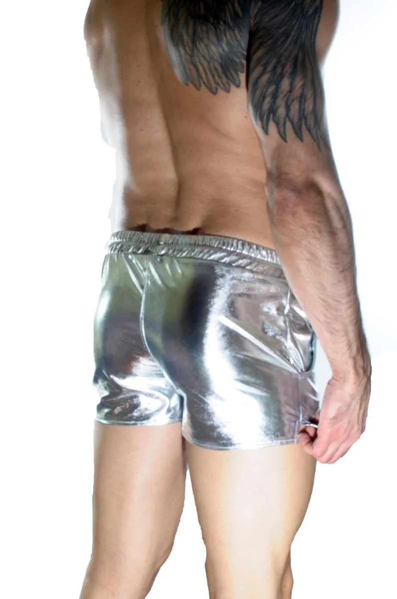 Erkek Gümüş Lame Short