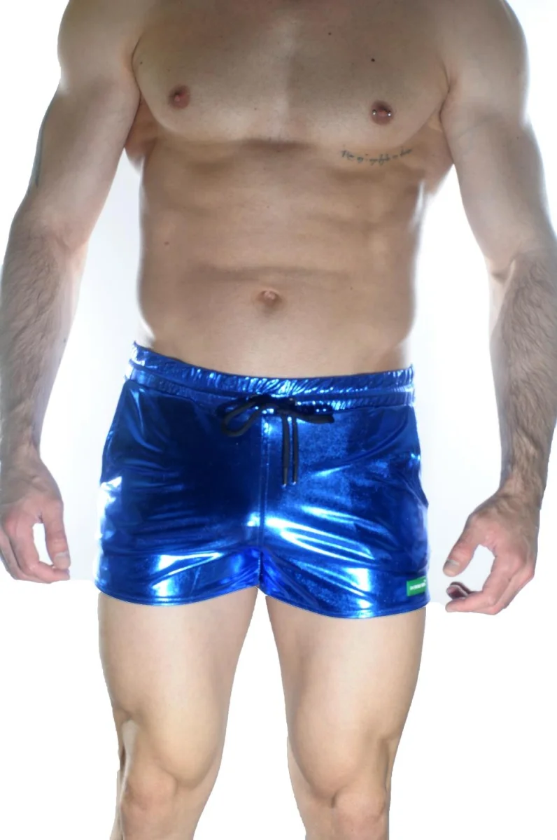 Erkek Mavi Lame Short