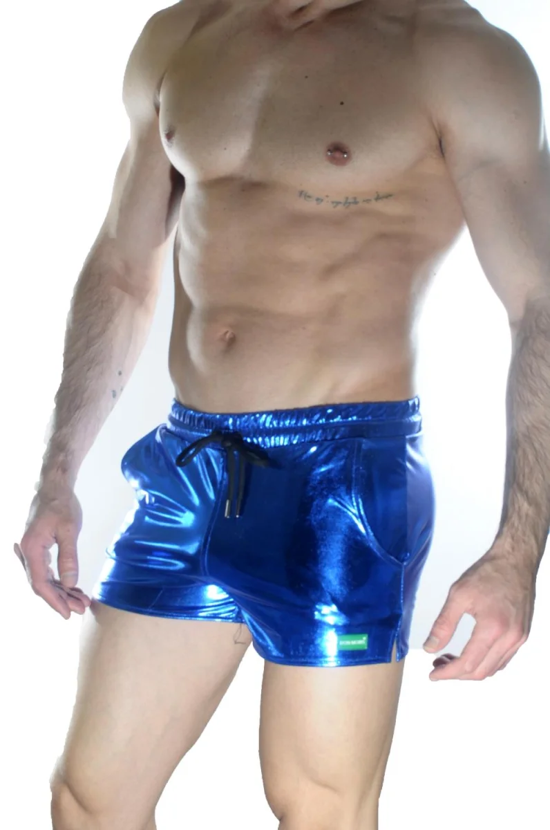 Erkek Mavi Lame Short