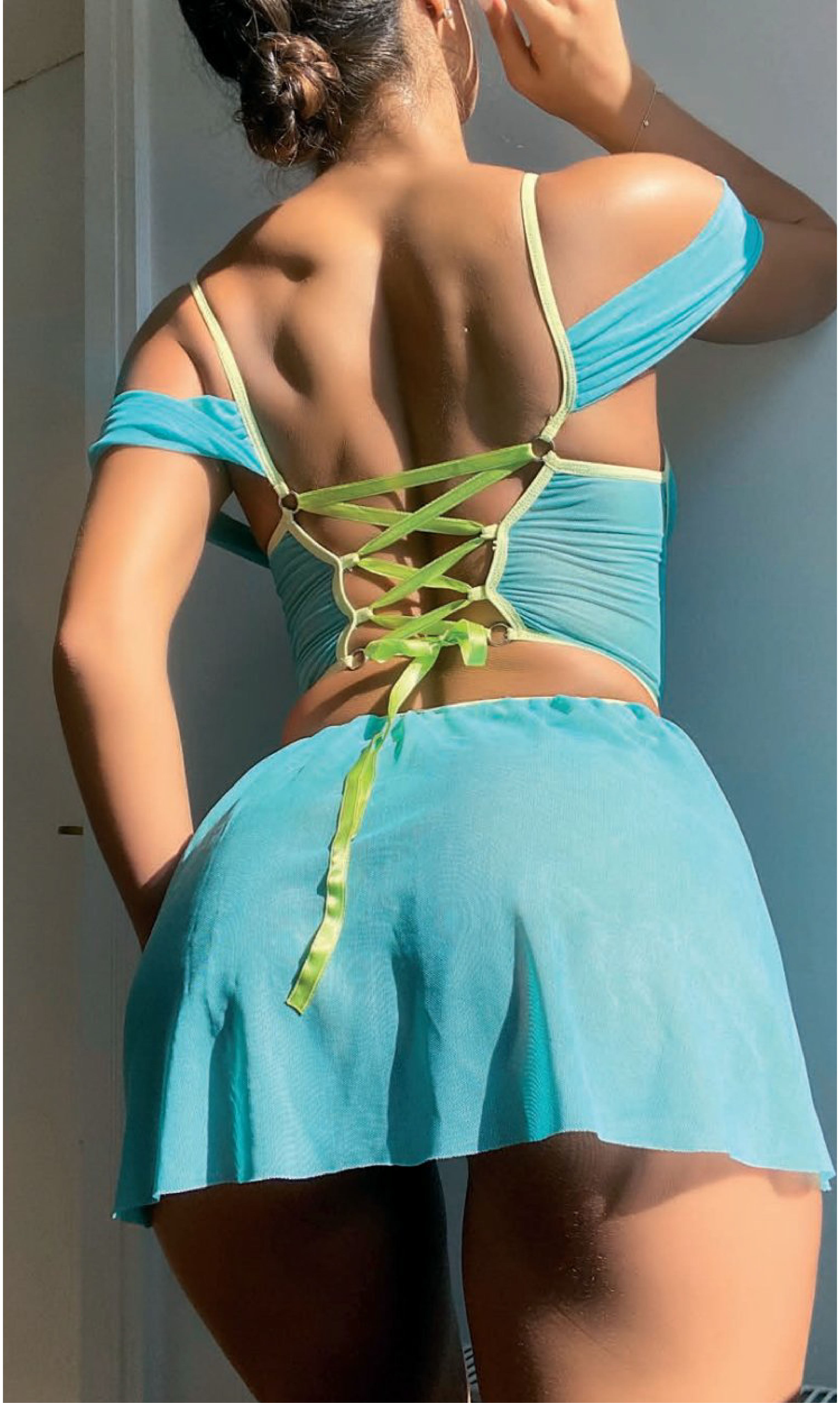 Turkuaz Fantezi Kleopatra Kostümü