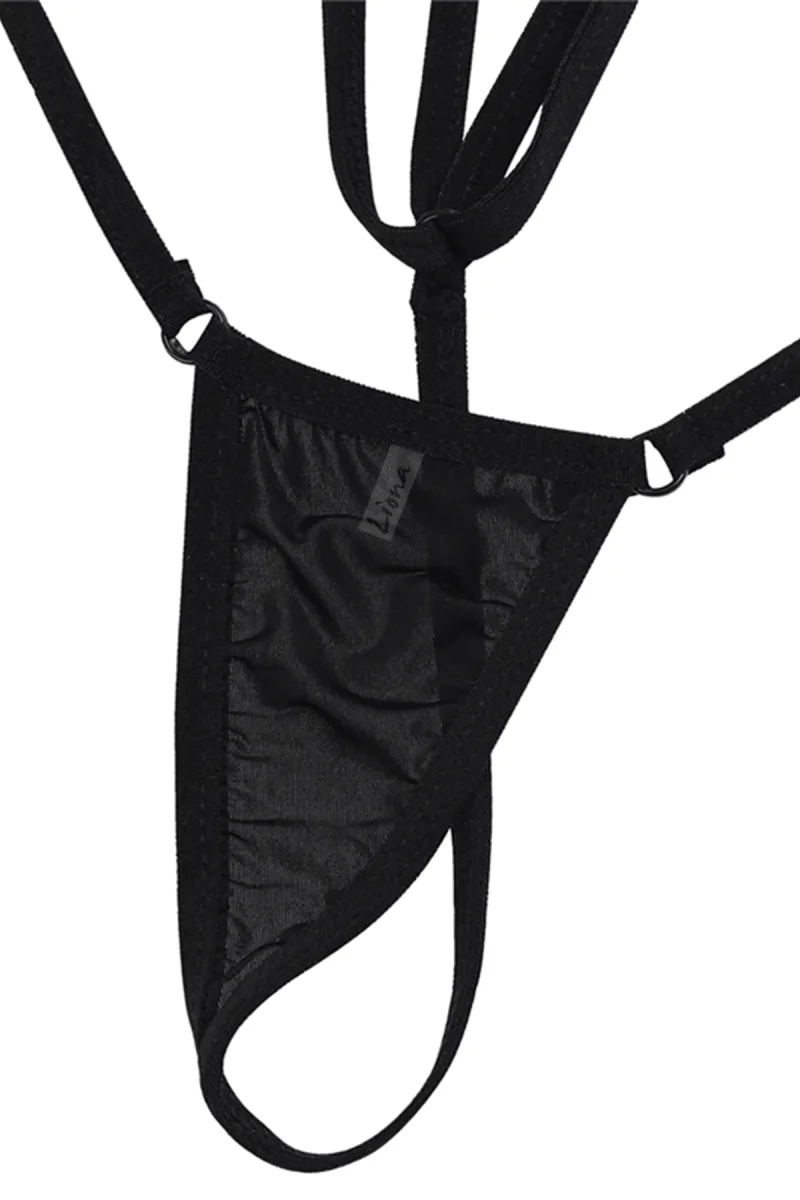 Kadın Fantazi İç Giyim Siyah Fantezi String