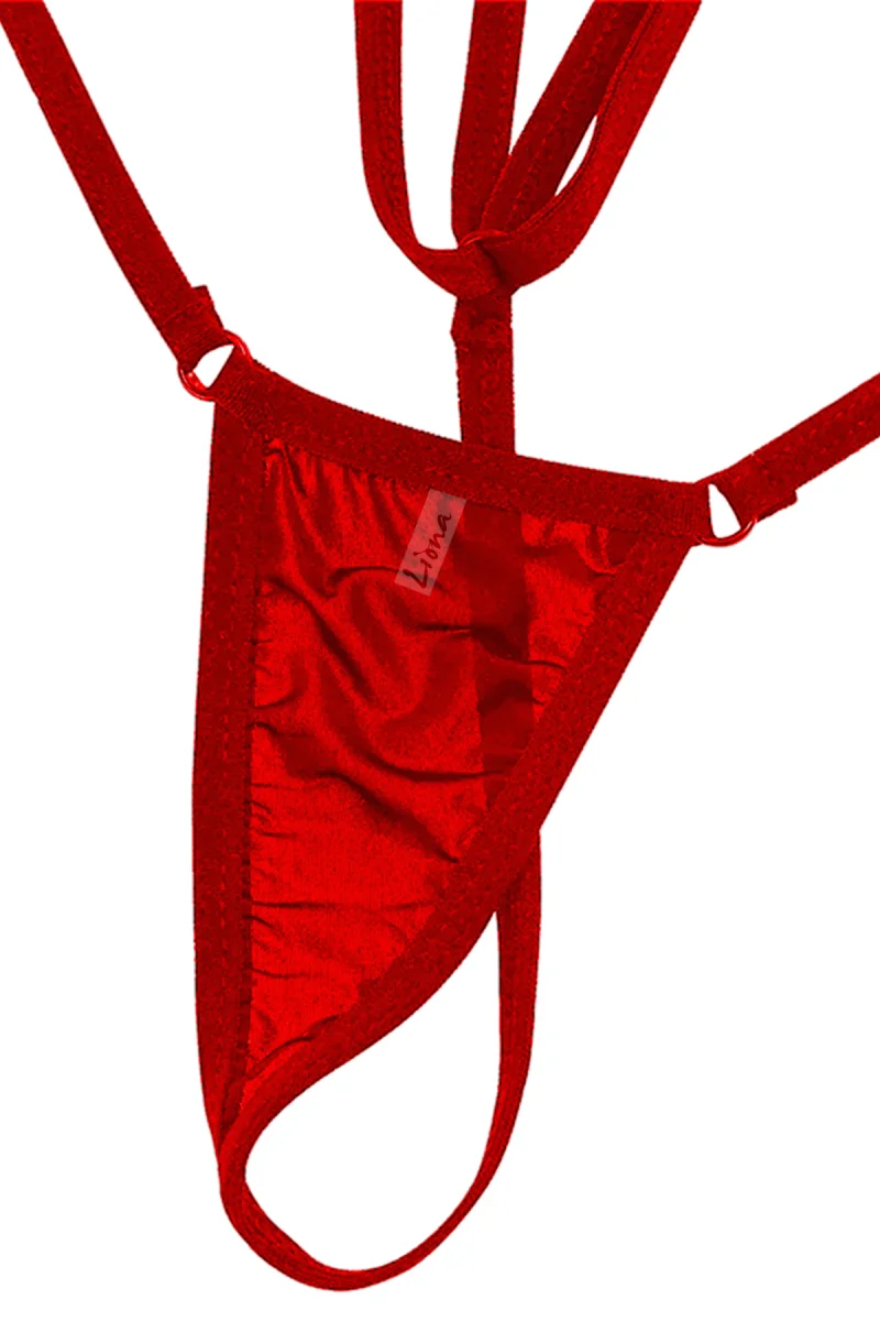 Büyük Beden Kadın Kırmızı Fantezi G String İç Çamaşırı