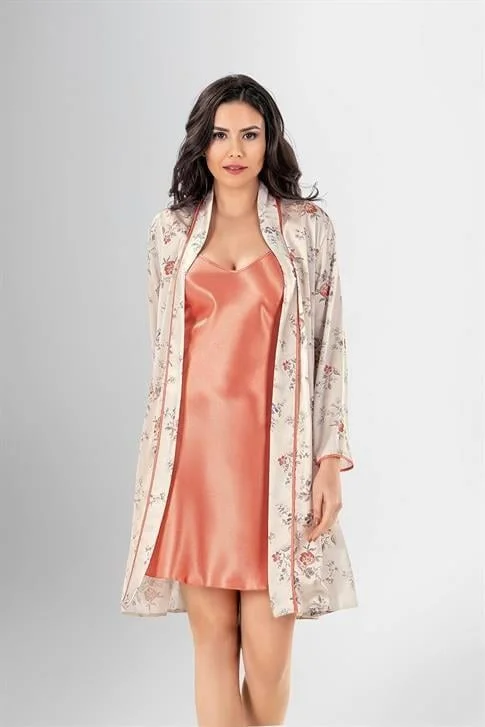 2 Li Kısa Sabahlık Takımı Desenli 1962