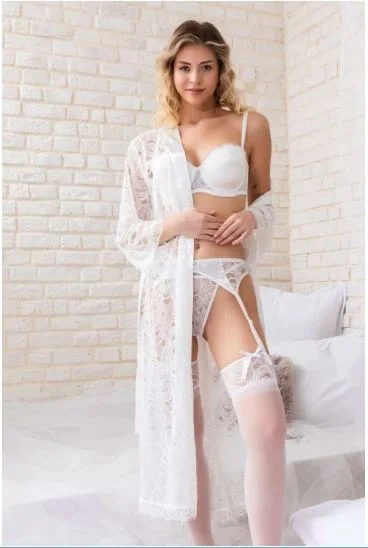 Gallipoli 32162 Kadın Sütyen, Jartiyer, String Ve Çorap Takım