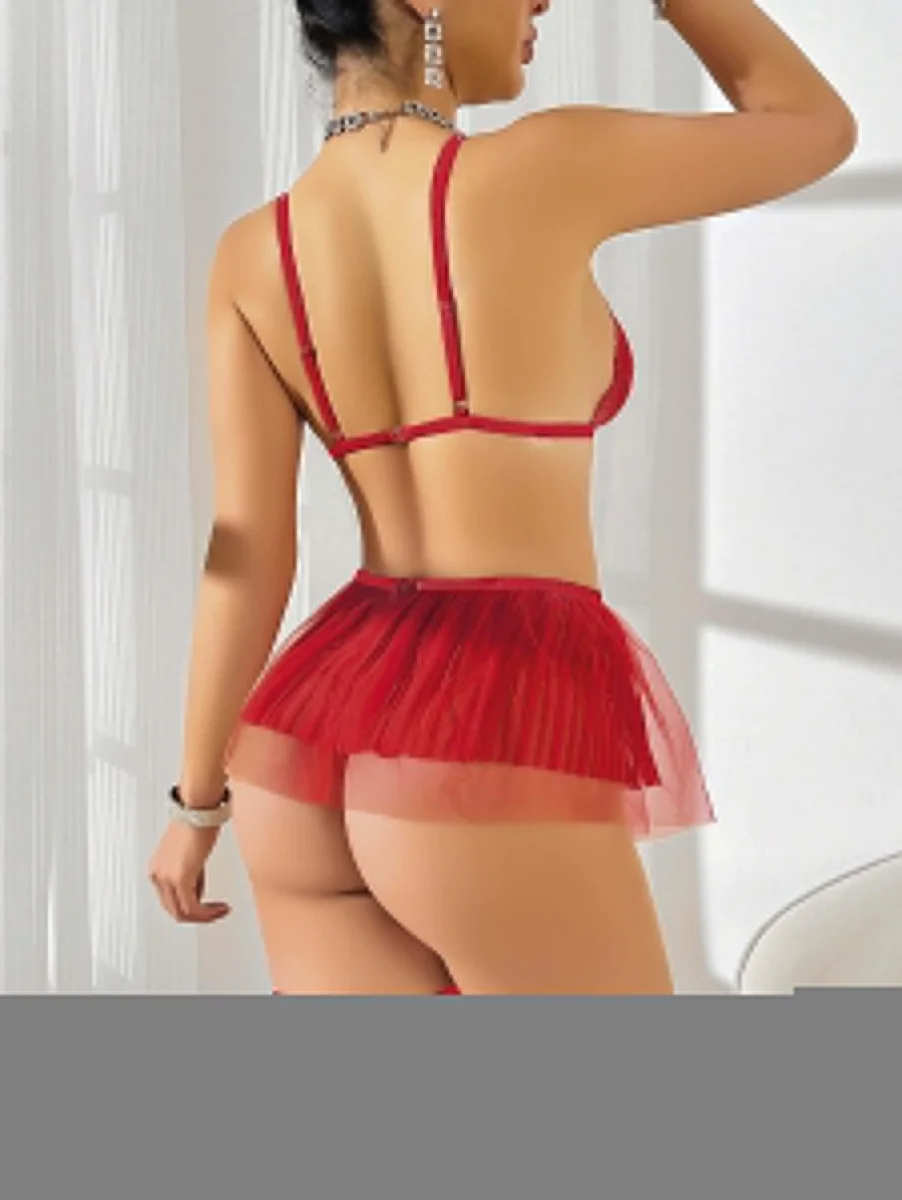 Kırmızı Tül Etekli Fantezi Kostüm 2211