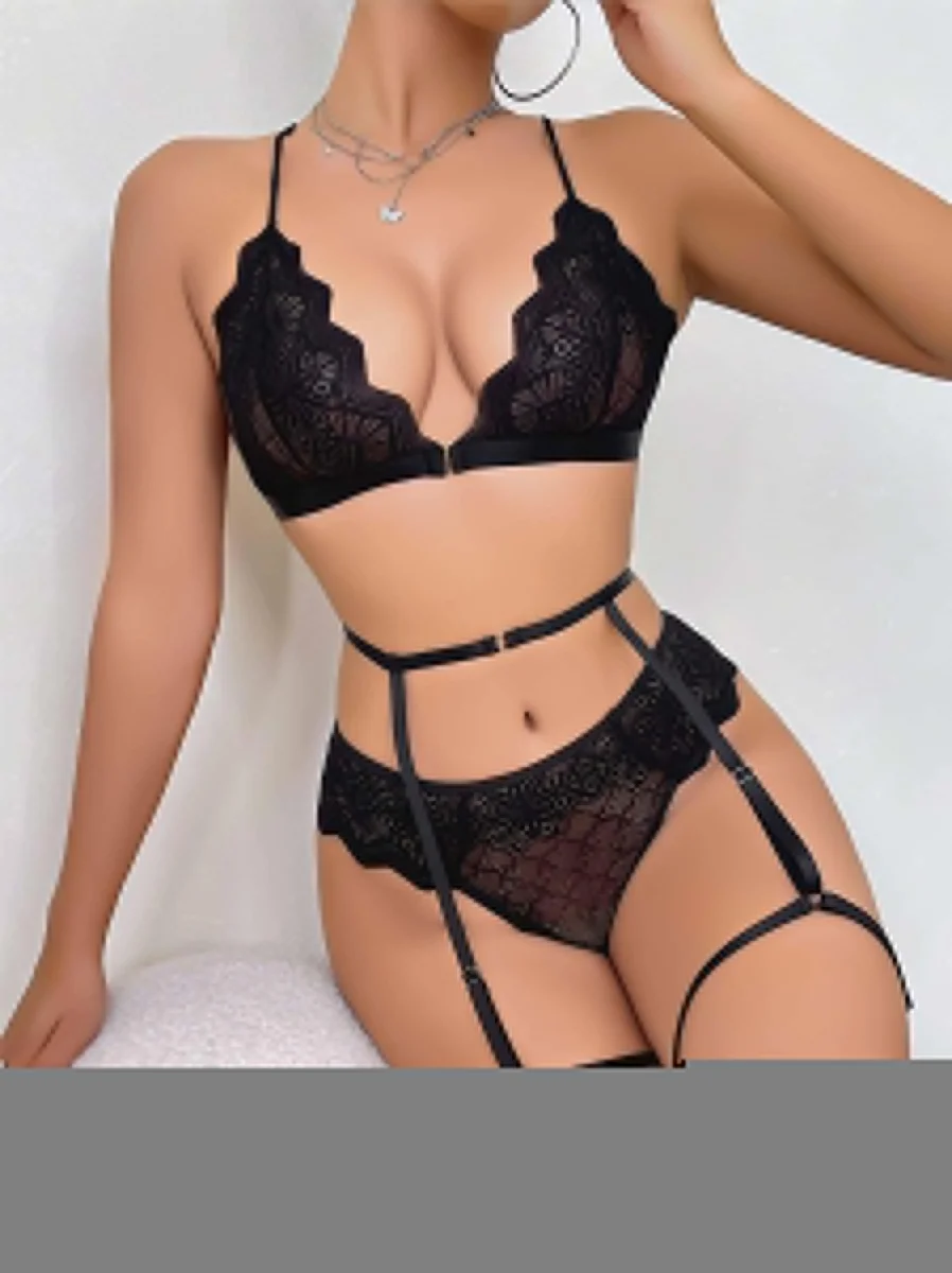 Kadın Siyah Fantezi Jartiyer 2148