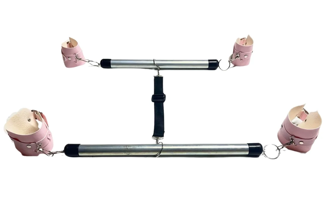 Fantezi Pembe Deri Seksi Borulu Yatak Kelepçesi