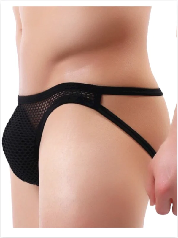 Fantezi Arkası Açık Seksi File Erkek Kilot ( Pedsiz )