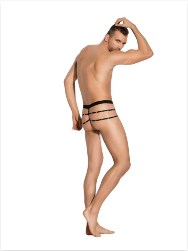 Fantezi Erkek Aşk Kırmızısı Seksi Metalli Tanga - String