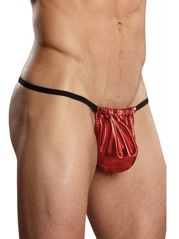 Fantazi Kımızı Lame Erkek String-tanga