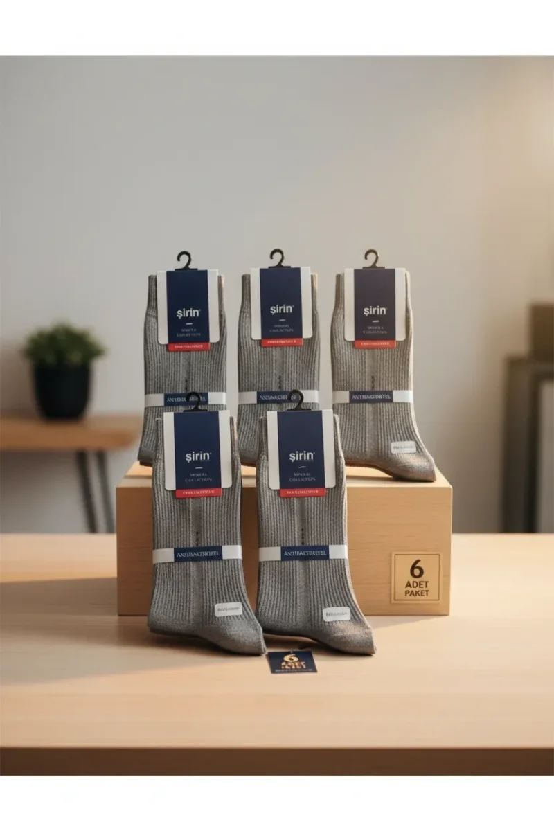 Şirin Antibakteriyel Dikişsiz Erkek Çorabı 6 Adet