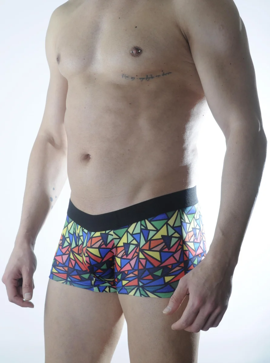 Erkek Renkli Desenli Boxer