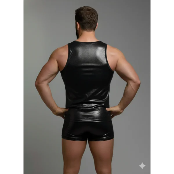 Erkek Lame Tank Top Boxer Takımı