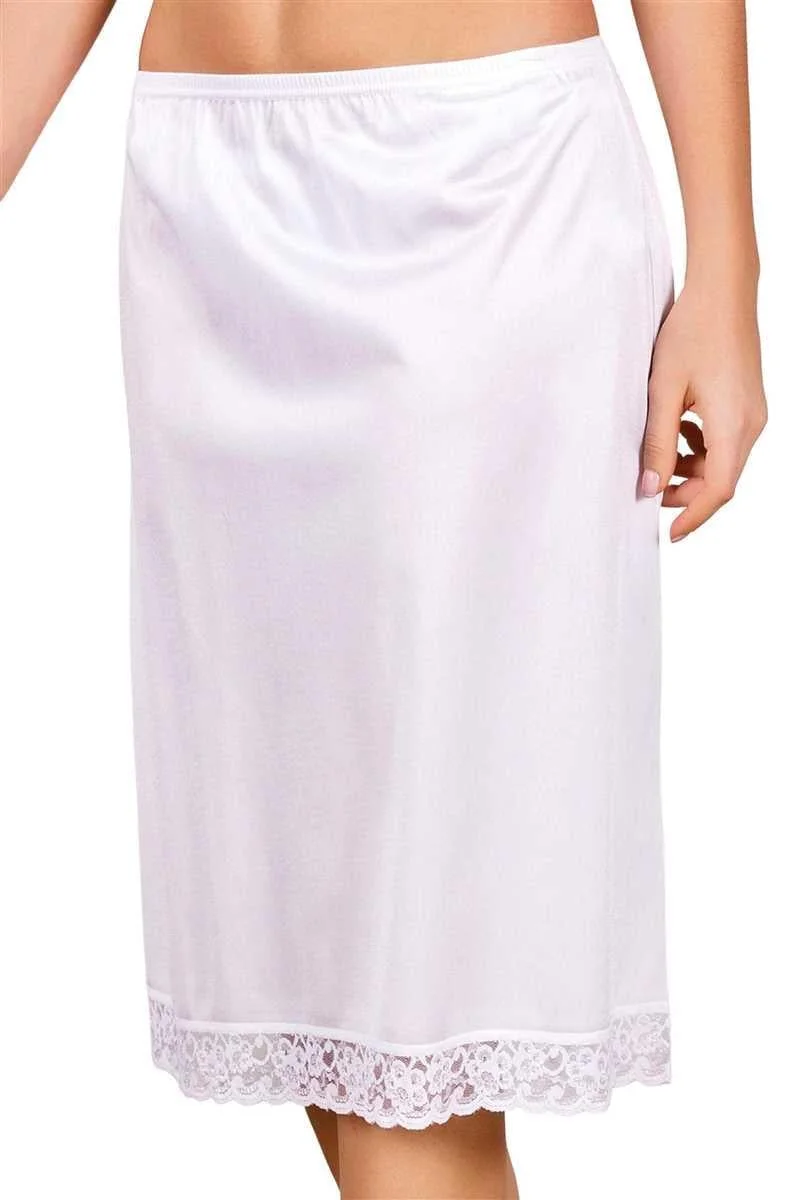 Polyamid Dantelli Diz Altı Jüpon