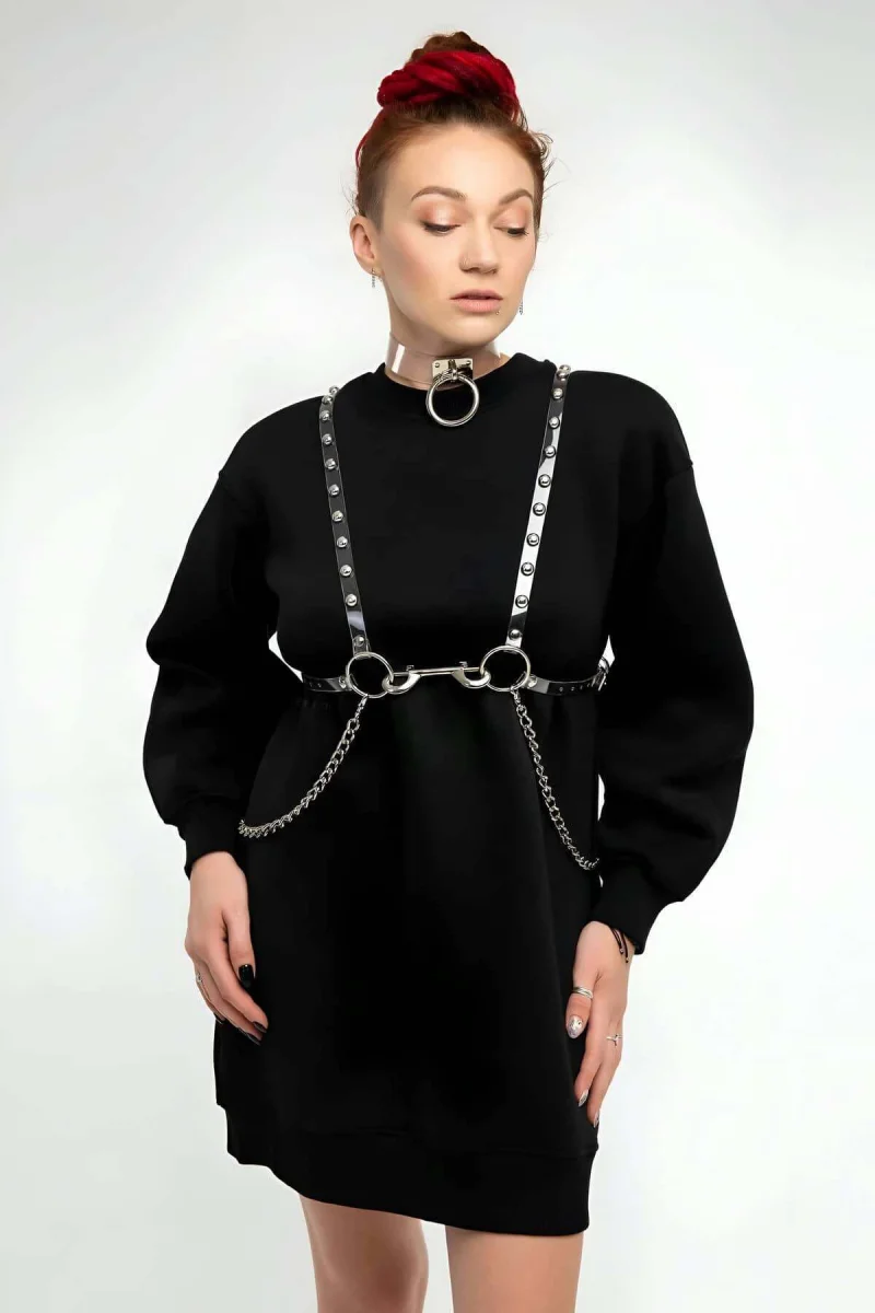 Şık - Şeffaf Kemer Ve Choker Takım - Brf826