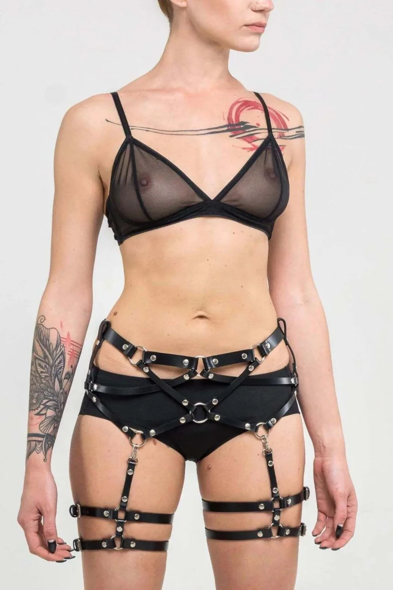 Deri Fantazi Jartiyer Harness - Brf876