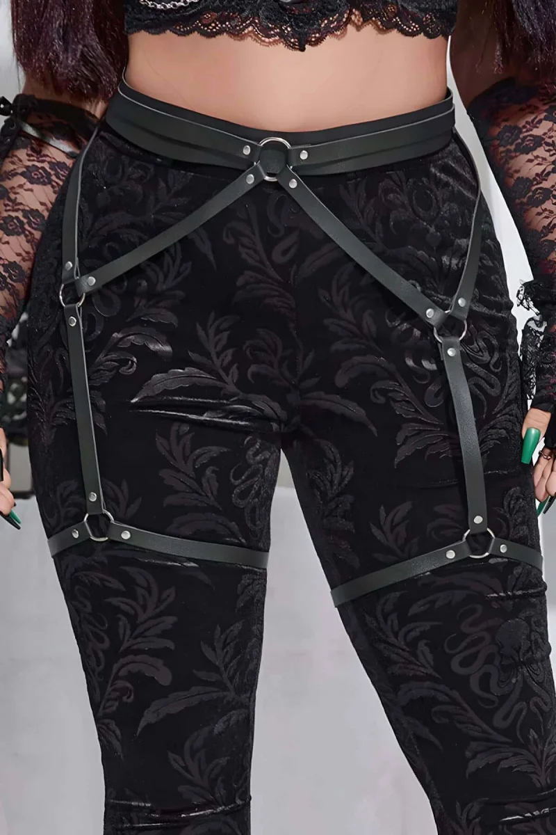 Seksi Deri Jartiyer Harness - Brf956