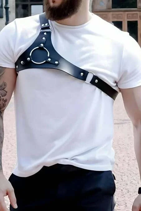 Erkek Tek Omuzdan Askılı Deri Aksesuarı - Brfm127