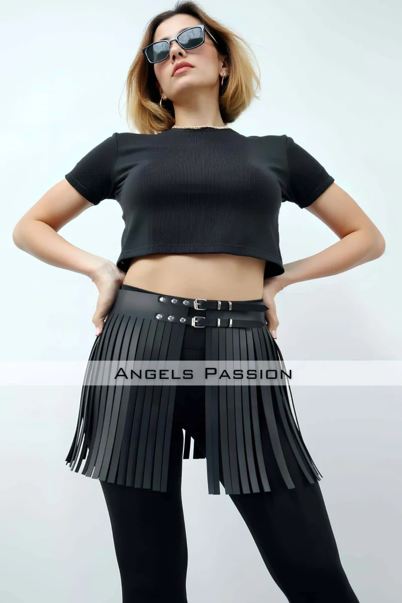 37 Cm Püsküllü Şık Mini Etek - Brf1400