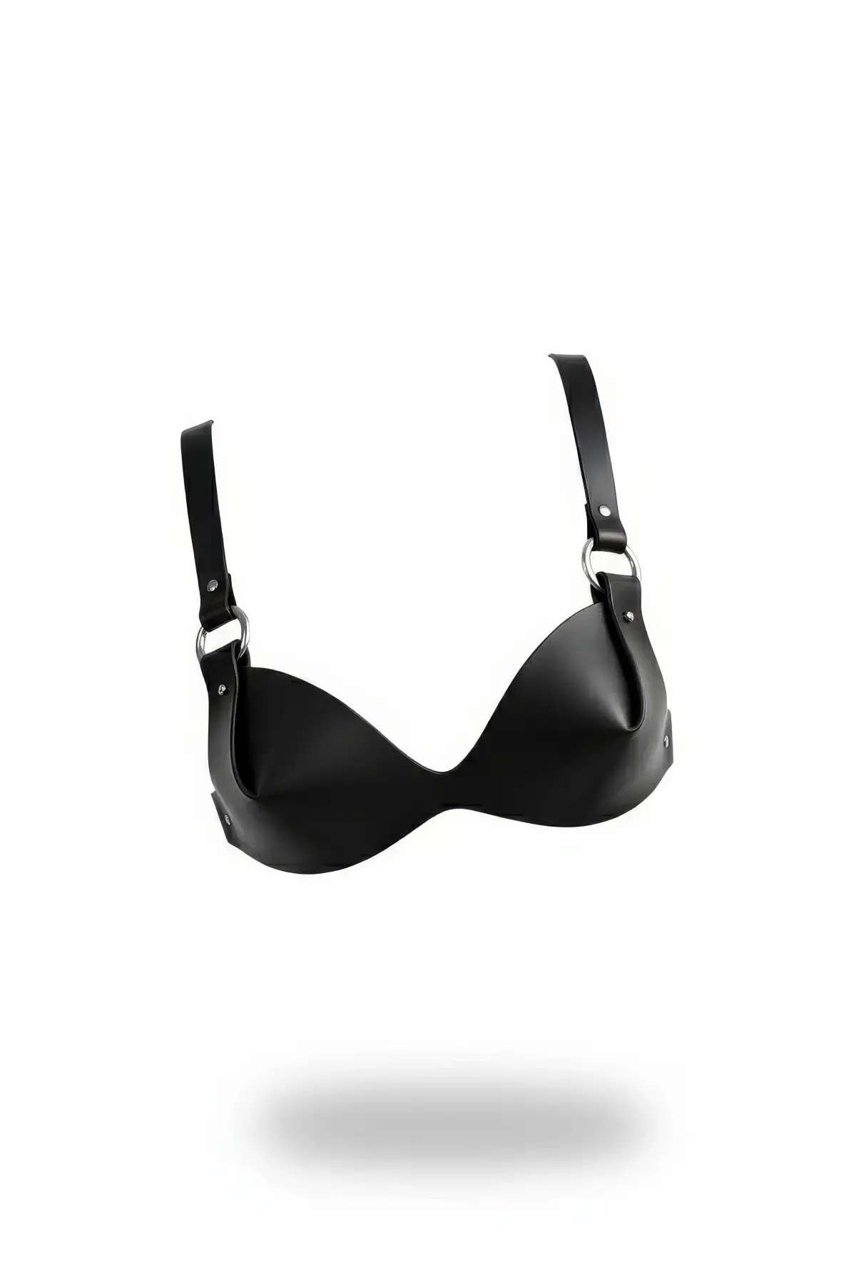 Siyah Kadın Kemer Suni Deri Metal Halka Detaylı Vücut Korse - Brf1149