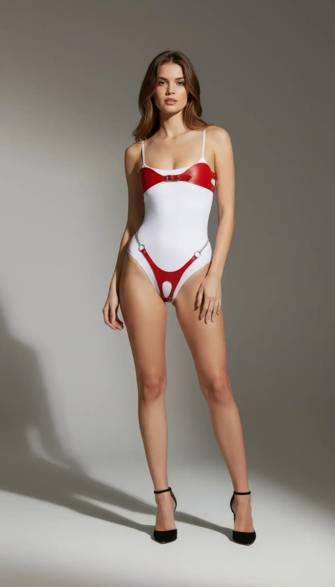 Kırmızı Harness Takım Parlak Vinil Fiyonk Detaylı - Brf1234