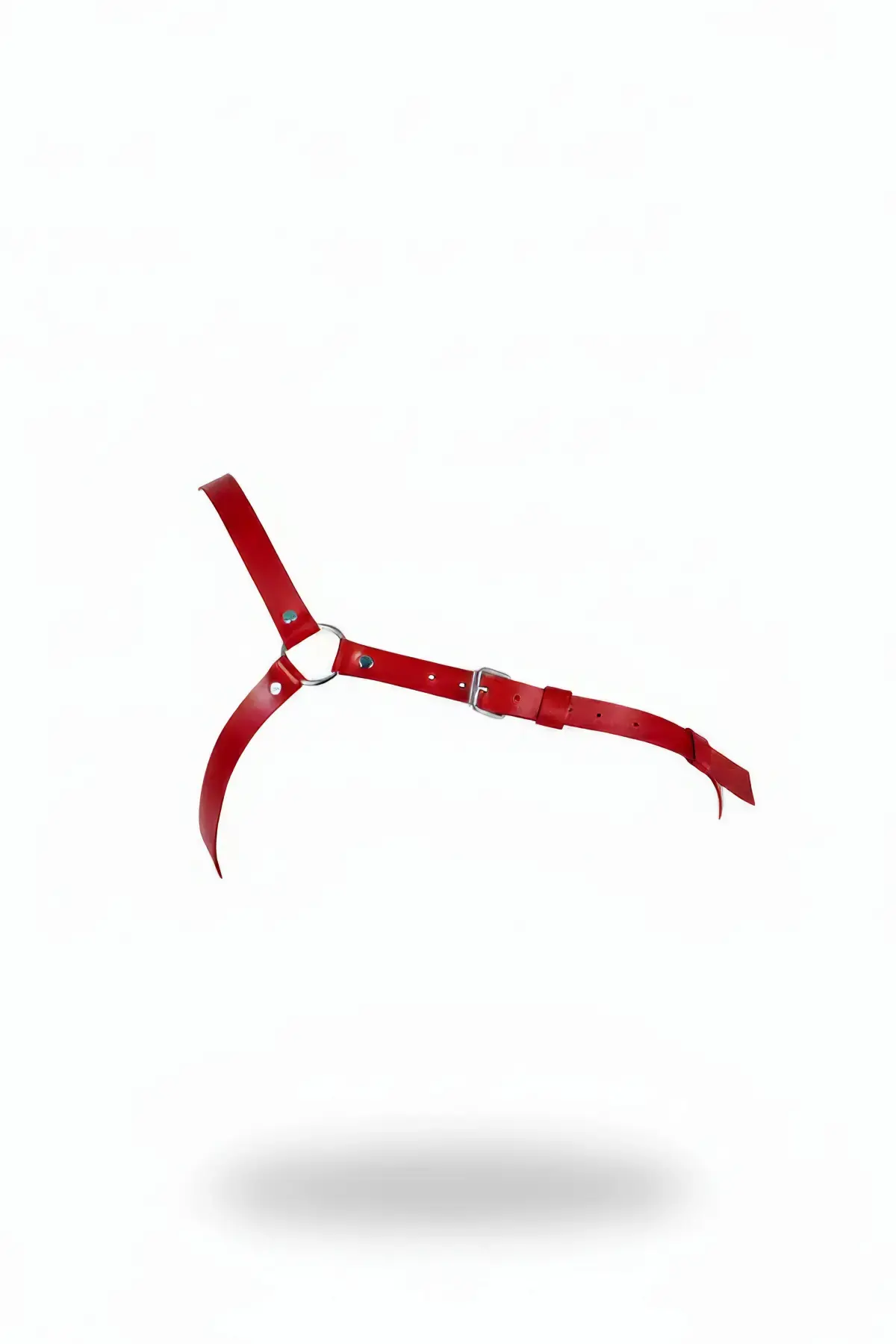 Kırmızı Kadın Kemer Metal Halka Detaylı Vücut Aksesuarı - Brf132