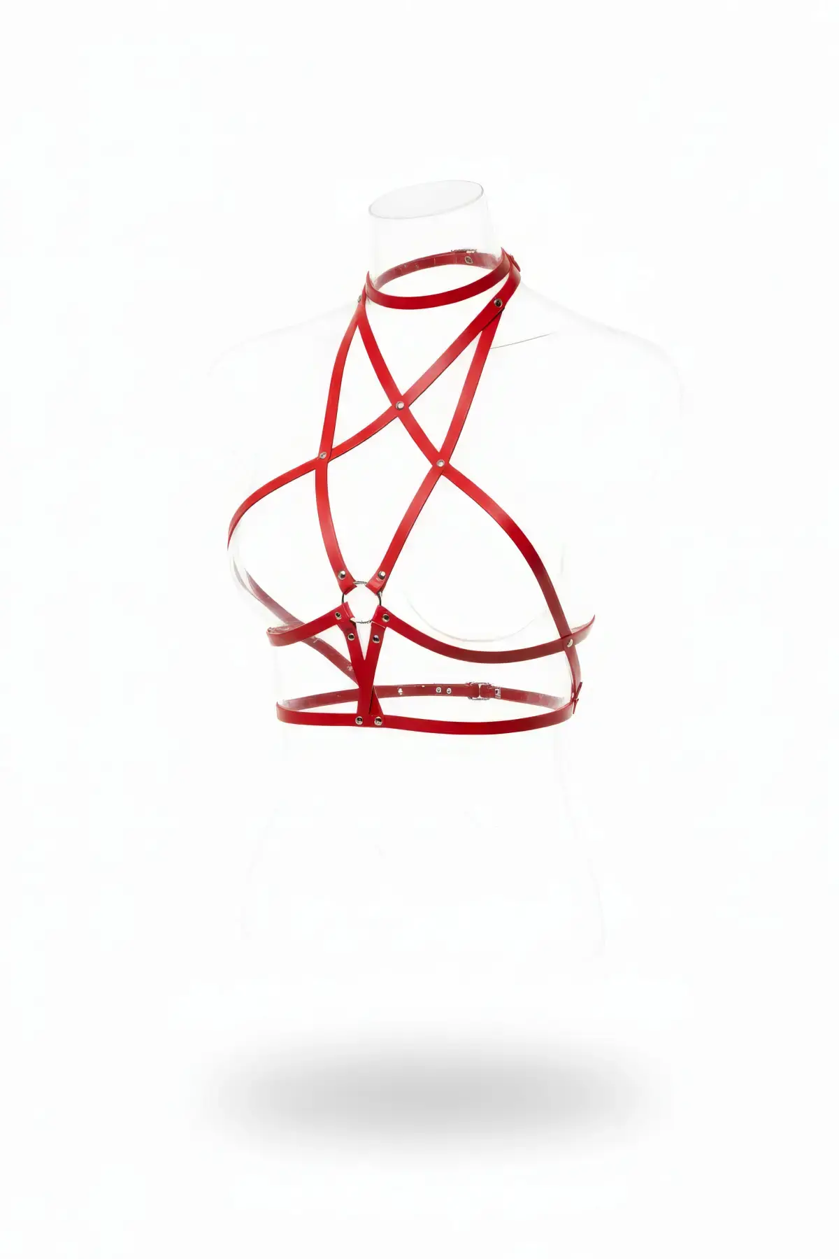 Kırmızı Kadın Kemer Deri Vücut Aksesuarı - Brf180