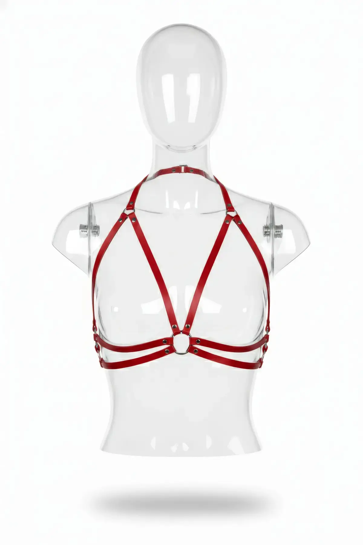 Kırmızı Kadın Kemer Suni Deri Vücut Aksesuarı - Brf200