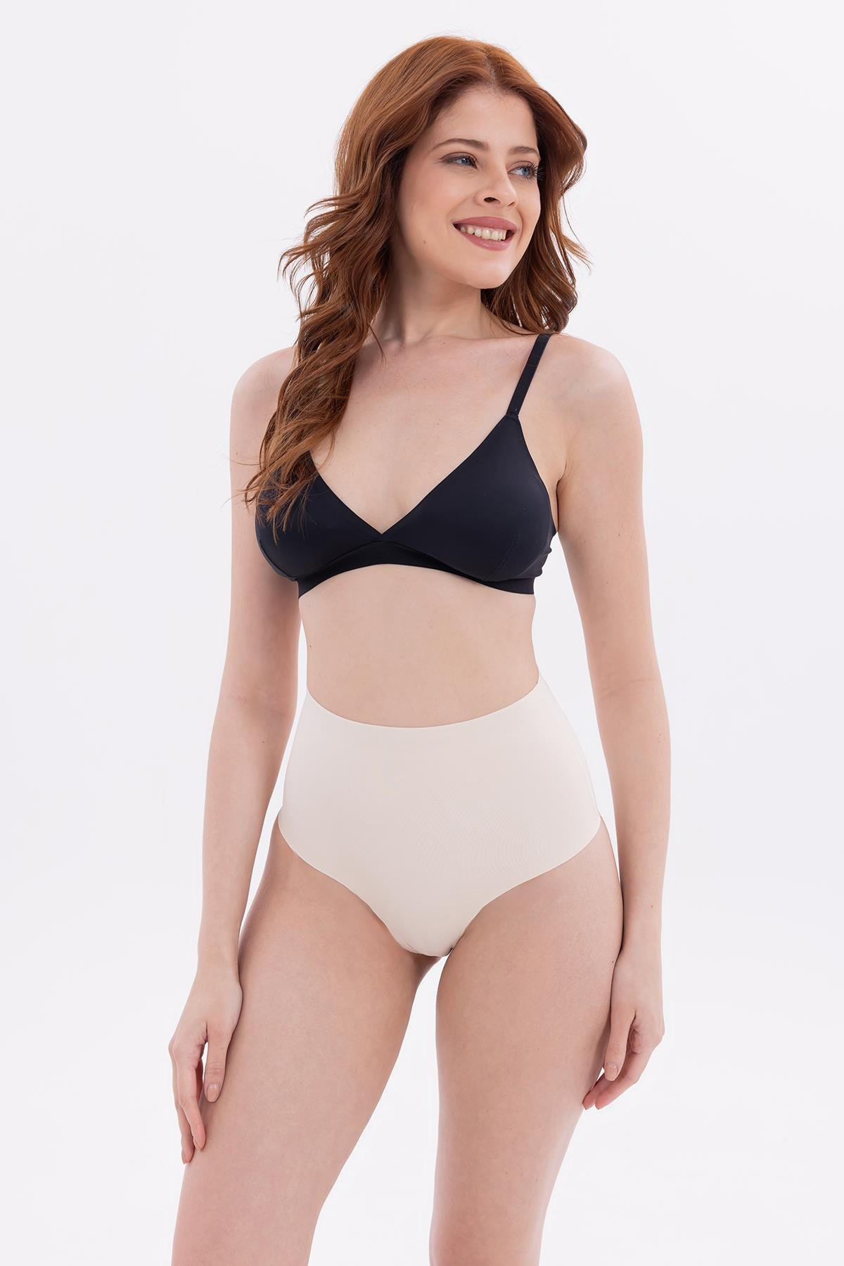 Ten Mı  2704 Lazer Kesim Yüksek Bel Hayalet Külot