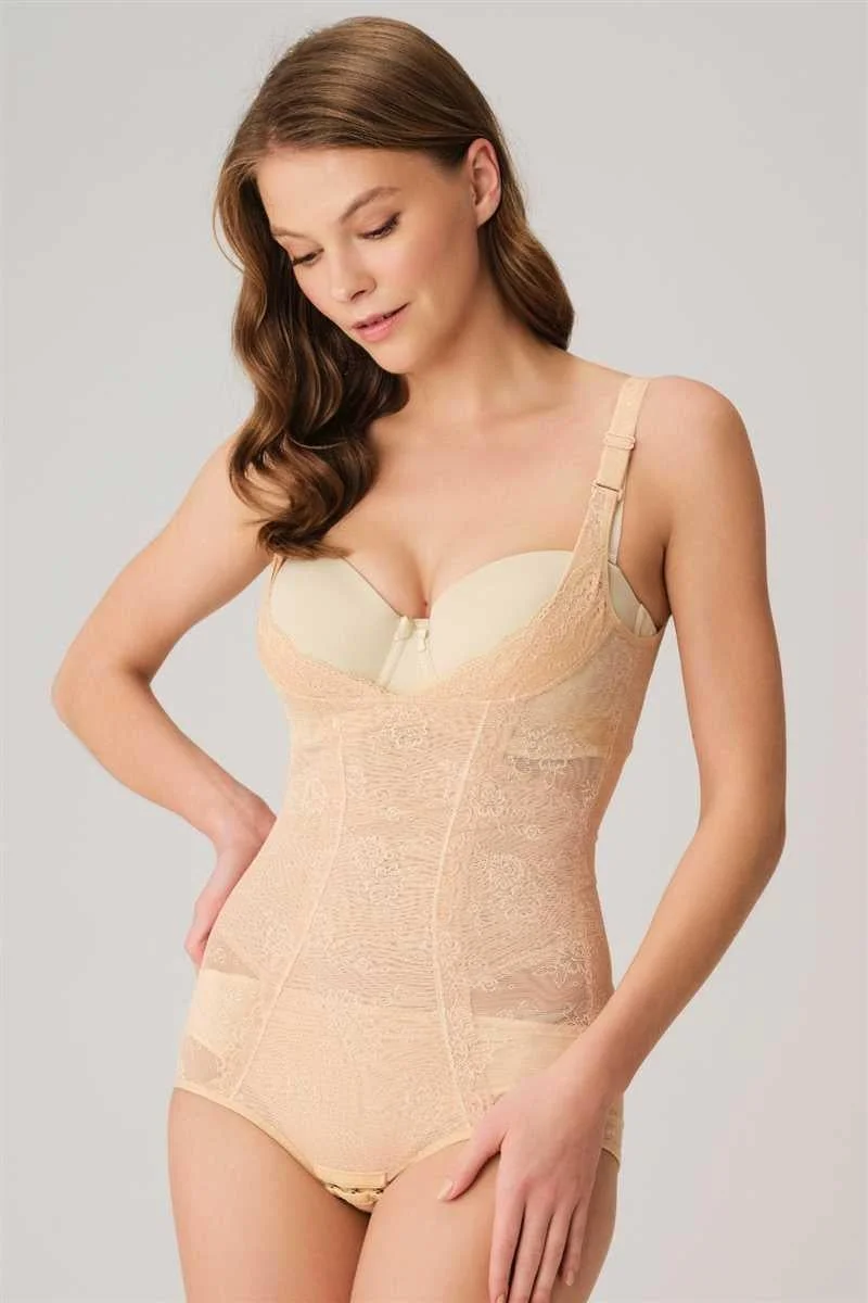 Toparlayıcı Dikişli Kancalı Sıkı Badi Korse