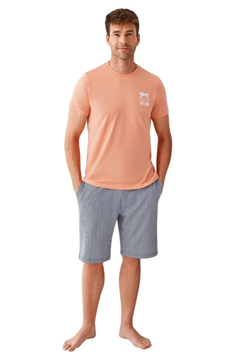 Baba-oğul Seti Erkek Pijama Şortlu Takım Ar3671s